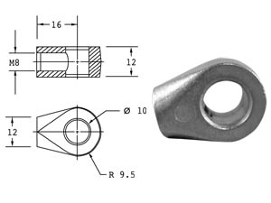 P65-00145 End Fitting LARGE