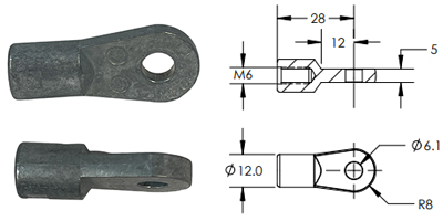 P65-00094 End Fitting LARGE