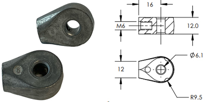 P65-10005 End Fitting LARGE
