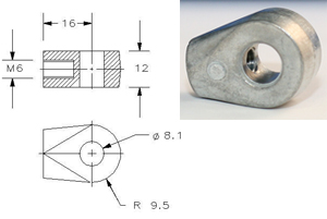 P65-10006 End Fitting LARGE
