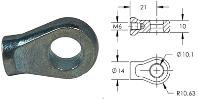 P68-00596 End Fitting LARGE