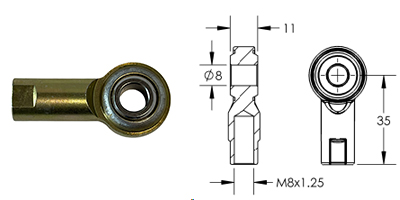 P68-00627 End Fitting LARGE