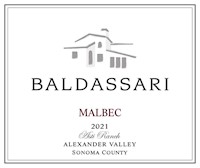 Baldassari Malbec 2021 Ricci Vineyard Alexander Valley MAIN
