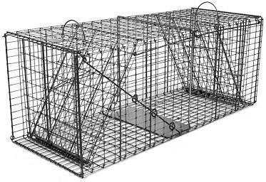 Bobcat / Fox / Rabbit Galvanized Metal Collapsible Double Door Live Animal Trap with 1 x 2 Grid THUMBNAIL
