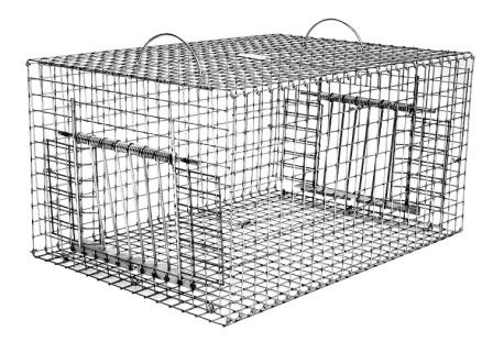 Double Door Collapsible Pigeon Live Bird Trap (24" x 16" x 12") Folds Flat THUMBNAIL