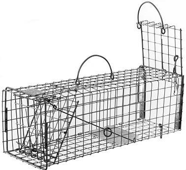 Medium Feral Dog Galvanized Metal Live Animal Trap with 1 x 2 Grid