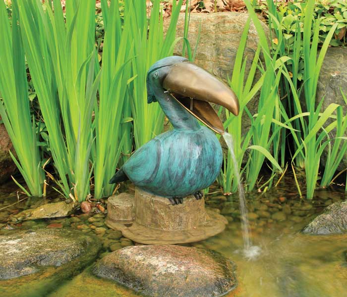 Toucan Poly Resin Spitter w/pump for Water Gardens & Ponds MAIN