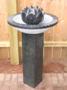 Aquascape - Natural Black Stone Bird Bath & Flower Fountain for Custom Water Features SWATCH