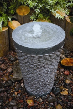 Round Pebble Fountain - Aquascape Fiberglass Stone Composite THUMBNAIL