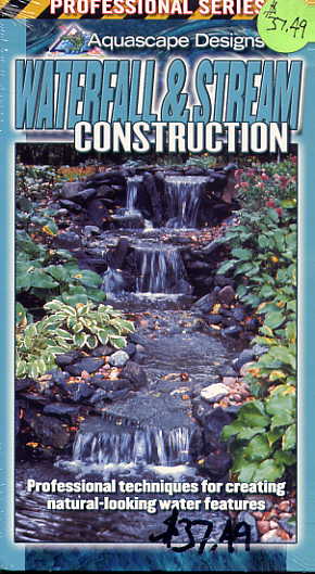 Clearance -  Waterfall & Stream Construction - Water Garden & Pond VHS  -  By Aquascape Designs THUMBNAIL