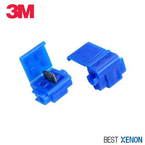 3M Run-Tap Moisture Resistant Solderless Connectors - Pair (2) of Blue Connectors with Silicone Gel MAIN