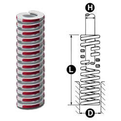 photo and drawing of lamina red die spring MAIN