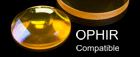 photo and drawing of ophir compatible co2 laser lens THUMBNAIL