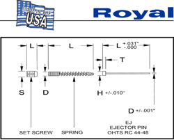 drawing of royal punch ejector pin MAIN