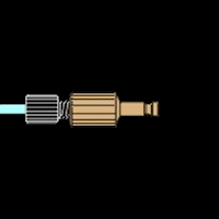 Male Quick Connect PEEK for Perkin Elmer ICP Argon Gas Lines [16-0251] MAIN