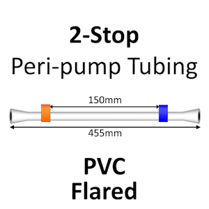 Two Stop, PVC, 0.25mm, Orange-Blue FLARED END 12/pk [20-1103F] LARGE