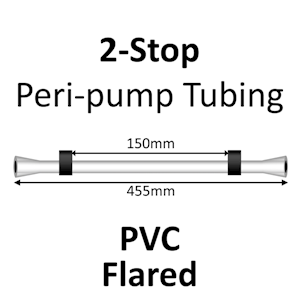 Two Stop, PVC, 0.76mm, Black-Black  FLARED END 12/pk [20-1113F] LARGE