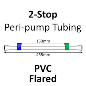 Two Stop, PVC, 1.75mm, Blue-Green FLARED END  12/pk [20-1124F] LARGE