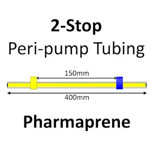 Two Stop, Pharmaprene, 1.52mm, Yellow-Blue 12/pk [20-1822] LARGE