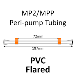 MP2 Two Stop, PVC, 0.89mm, Orange-Orange FLARED 12/pk [20-2114F] LARGE