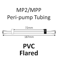 MP2 Two Stop, PVC, 0.95mm, White-Black FLARED 12/pk [20-2115F] MAIN
