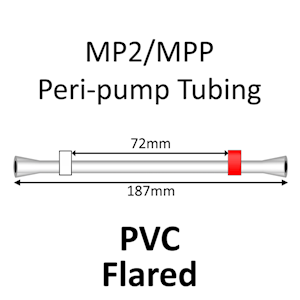 MP2 Two Stop, PVC, 1.09mm, White-Red FLARED 12/pk [20-2117F] LARGE