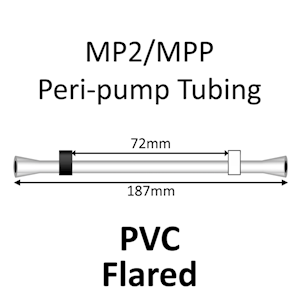 MP2 Two Stop, PVC, 3.17mm, Black-White FLARED 12/pk [20-2130F] LARGE