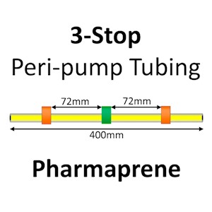 Three Stop, Pharmaprene, 0.38mm, Orange-Green-Orange 12/pk [21-1808] LARGE
