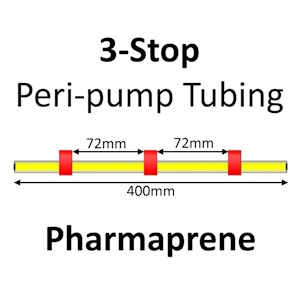 Three Stop, Pharmaprene, 1.14mm, Red-Red-Red 12/pk [21-1818] LARGE