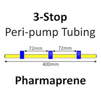 Three Stop, Pharmaprene, 1.65mm, Blue-Blue-Blue 12/pk [21-1823] MAIN
