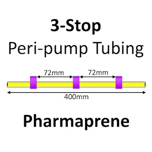 Three Stop, Pharmaprene, 2.06mm, Purple-Purple-Purple 12/pk [21-1826] LARGE