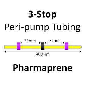 Three Stop, Pharmaprene, 2.29mm, Purple-Black-Purple 12/pk [21-1827] LARGE