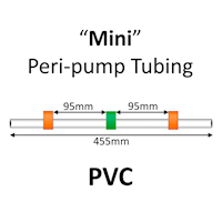 Mini Peri-Pump Tubing, PVC, 3-Stop, 0.38mm, Orange-Green-Orange, NON-FLARED 12/pk [22-1108] MAIN
