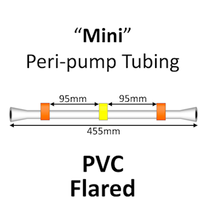 Mini Peri-Pump Tubing, PVC, 3-Stop, 0.51mm, Orange-Yellow-Orange, FLARED 12/pk [22-1110F] LARGE