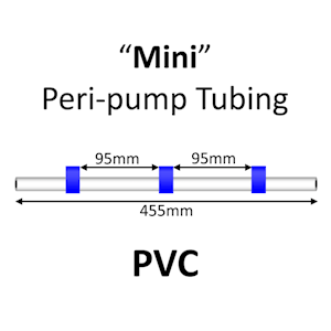 Mini Peri-Pump Tubing, PVC, 3-Stop, 1.65mm, Blue-Blue-Blue 12/pk [22-1123] LARGE