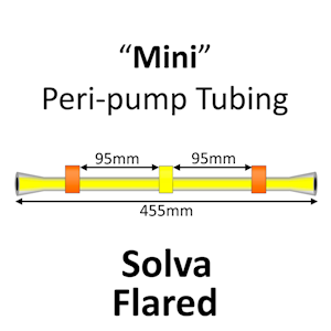 Mini Peri-Pump Tubing, Solva, 3-Stop, 0.51mm, Orange-Yellow-Orange FLARED 12/pk [22-1410F] LARGE
