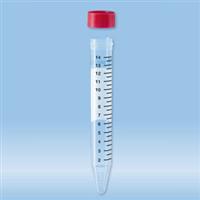 15mL Polypropylene Conical Base Graduated w Red Cap STERILE - Case of 500 [50-6003] MAIN
