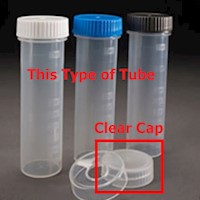 50mL Digestion Vessel, Flat Bottom, Graduated, w. NATURAL Cap, PP-H,  500/Pkg [50-8022] MAIN