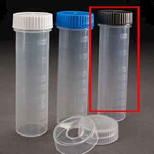 50mL Digestion Vessel, Flat Bottom, Graduated, w. GREY Cap, PP-H,  500/Pkg [50-8024] LARGE