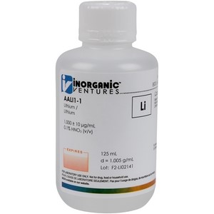 1,000 ppm Li in HNO3 Acid [30-AALI1] LARGE