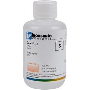 1,000 µg/mL Sulfur as MSA [30-CGMSA1] LARGE