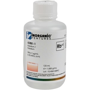 1000 ppm Rubidium in Nitric Acid for IC [37-ICRB1] LARGE