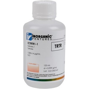 1000 ppm Tartrate in Water for IC [37-ICTRTR1] LARGE