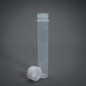15mL Digestion Vessel, Flat Bottom, Graduated, w/ NATURAL Caps, PP-H, 1000/Pkg [50-8033] LARGE