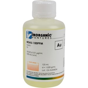 100 µg/mL Gold in dilute Hydrochloric Acid [30-MSAU-100PPM] LARGE