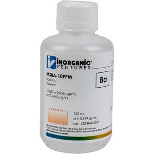 10 µg/mL Barium in dilute Nitric Acid [30-MSBA-10PPM] LARGE