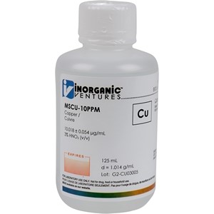 10 µg/mL Copper in dilute Nitric Acid [30-MSCU-10PPM] LARGE