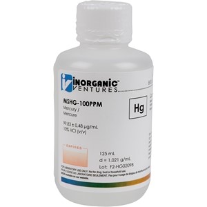 100 µg/mL Mercury in dilute Hydrochloric Acid [30-MSHG-100PPM] LARGE