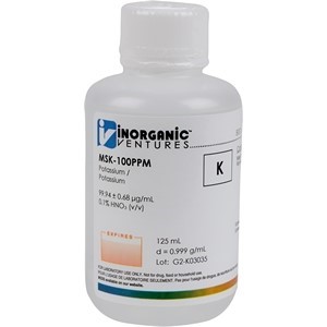 100 µg/mL Potassium in dilute Nitric Acid [30-MSK-100PPM] LARGE