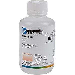 10 µg/mL Terbium in dilute Nitric Acid [30-MSTB-10PPM] LARGE
